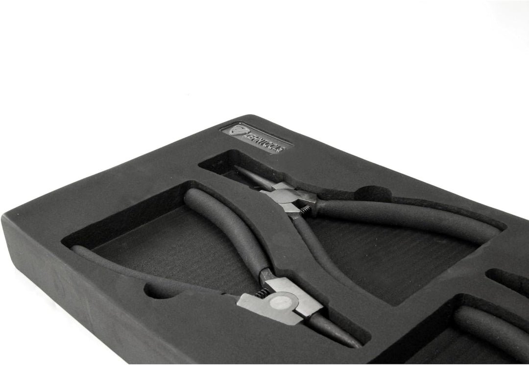 Zehn Tools Sicherungsringzangen-Set in Schaumstoff-Werkzeugkasten, 4-teilig