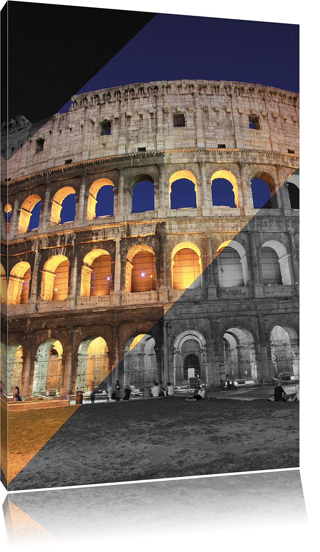 Pixxprint Colosseum in Rom Italien als Leinwandbild/Grösse: 100x70 cm/Wandbild/Kunstdruck/fertig bes