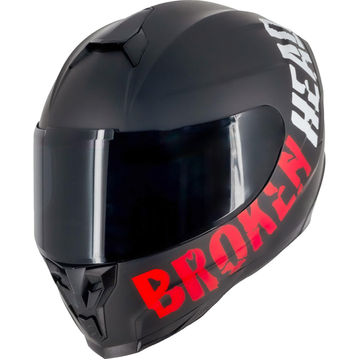 Broken Head BeProud Sport Rot Ltd Motorradhelm - Schlanker Integralhelm Mit Klarem + Schwarzem Visie