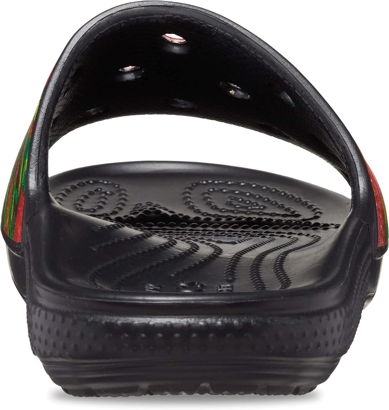 Crocs Klassische Sandalen mit zwei Riemen f r Erwachsene, Rot/Schwarz, 43/44 EU
