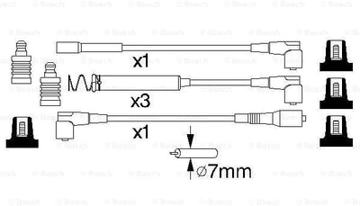 Bosch 0986356747 - Zündleitung - 5er Set