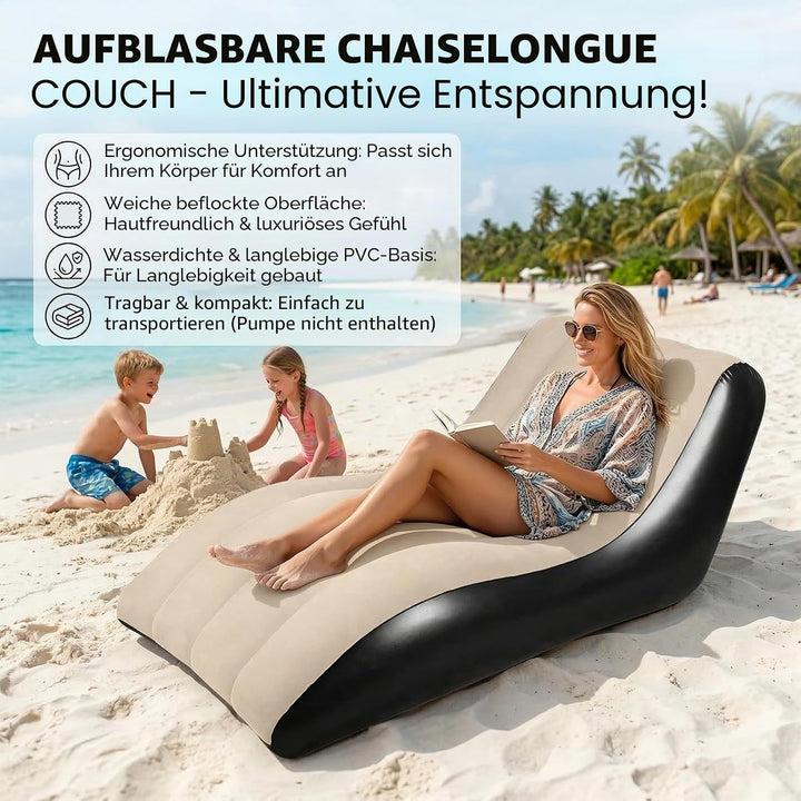Aufblasbares Sofa, Aufblasbarer Sessel, Wasserdichtes Luftsofa Aufblasbares, Sessel, Sofa und Couch