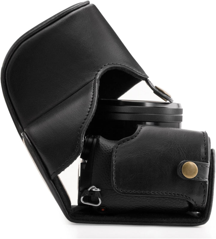 MegaGear "Immer bereit" Sony Leder Kameratasche - Stativ und peripheren Freundlich Zubehör - Kompati