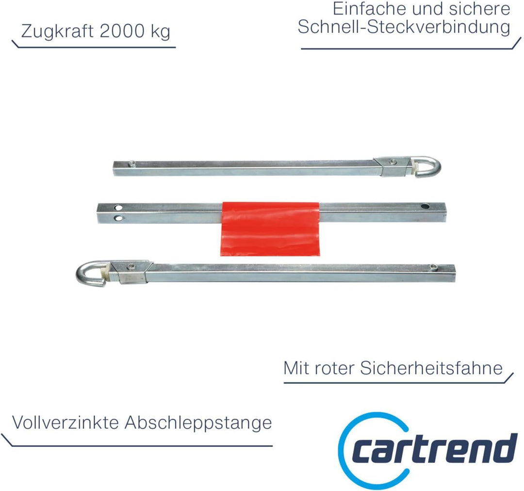 Cartrend 73530 Abschleppstange 2 Tonnen, vollverzinkt