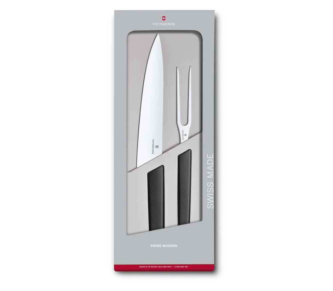 Victorinox, Swiss Modern, Profi Koch-Set, 2-teilig, Extra Scharf, Rostfreier Stahl, Robuster Kunstst