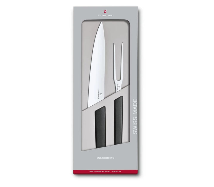Victorinox, Swiss Modern, Profi Koch-Set, 2-teilig, Extra Scharf, Rostfreier Stahl, Robuster Kunstst