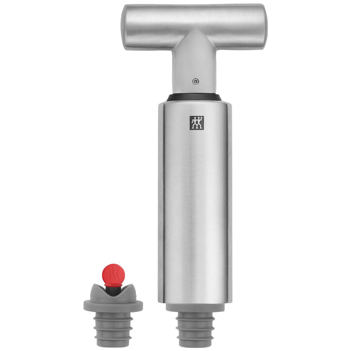 ZWILLING Sommelier, Weinpumpe, 19 cm, Edelstahl, Silber mattiert 4-teilig Schwarz, 4-teilig Schwarz