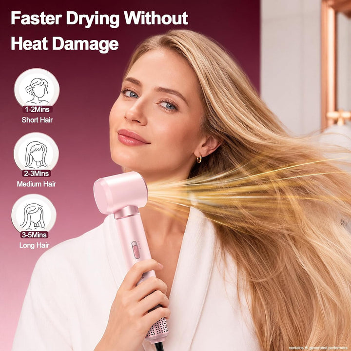 5 in 1 Warmluftbürste, Hairstyler Föhnbürste Volumen Lockenstab | Rundbürstenföhn, Warmluftbürste &amp;