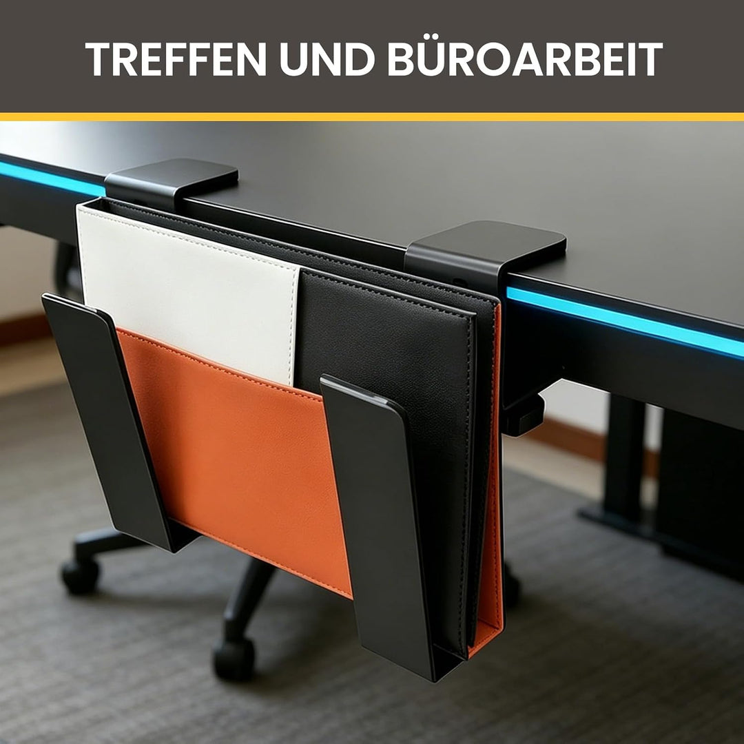 Verstellbarer Unter-Schreibtisch-Laptophalter, Metall Hängende Untershelf-Klemme, Bohrloser Laptop-O