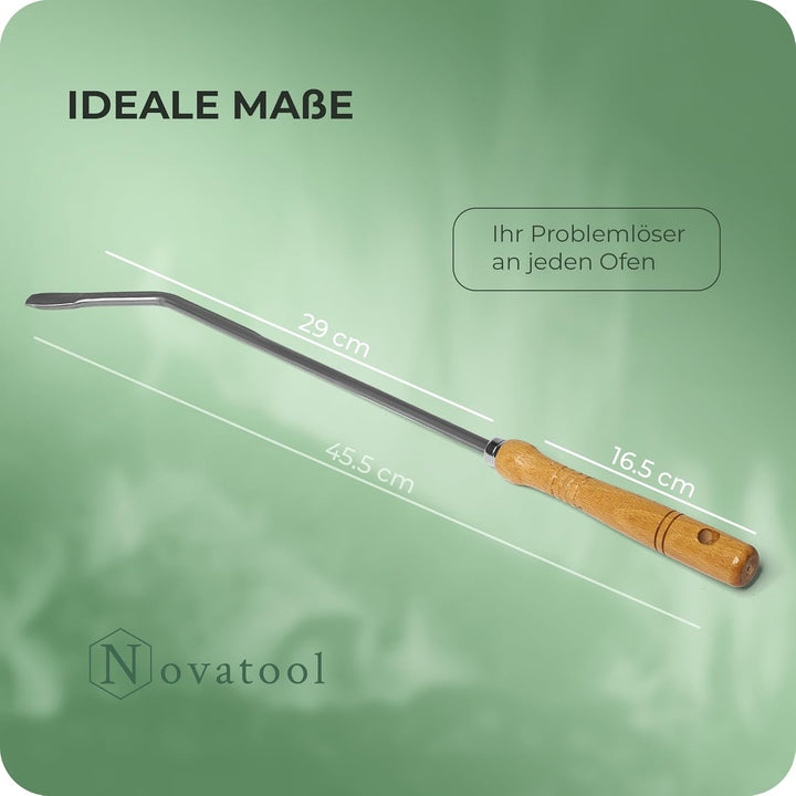 3x Stocheisen mit Holzgriff Schüreisen Schürhaken Glutkratzer Kaminzubehör Kaminbesteck Feuerhaken A