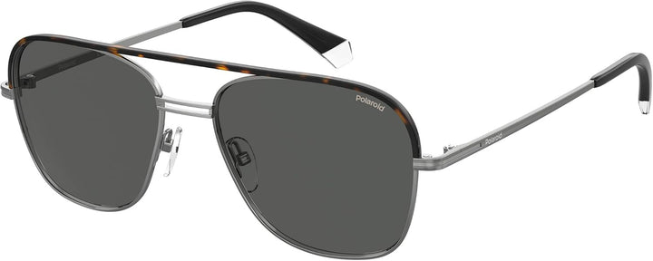 Polaroid Unisex PLD 2108/s/x Sunglasses, 6LB/M9 Ruthenium, 57