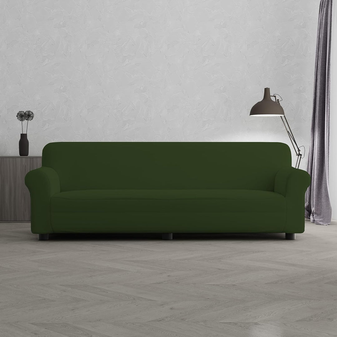 Italian Bed Linen Sofa-Schonbezug “Più Bello”, Dunkelgrün, 4 PLÄTZE 4 PLÄTZE Dunkelgrün, 4 PLÄTZE Du