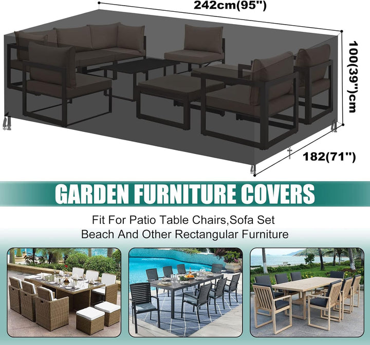 GARPROVM Abdeckung für Gartenmöbel, Abdeckplane Gartenmöbel Schutzhülle für Gartenmöbel Wasserdicht