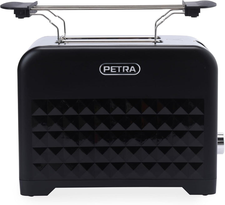 Petra Toaster 2 Scheiben 930W, Toaster mit Brötchenaufsatz & 7 Bräunungsstufen, Brotröster mit Aufta
