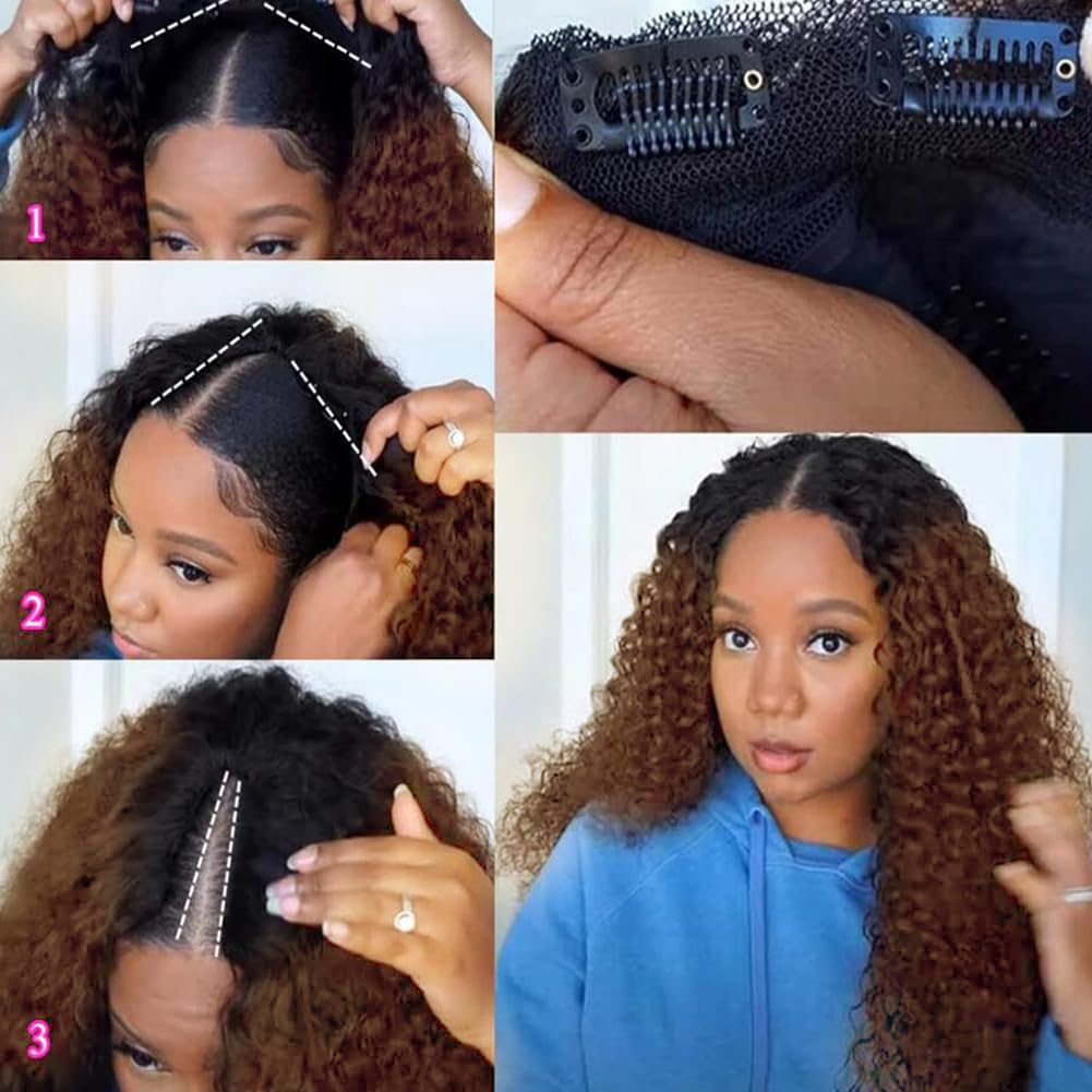 Hight Light V Part Wig Human Hair for Women 10A Upgraded U part Wig Human Hair Beginner Friendly 150