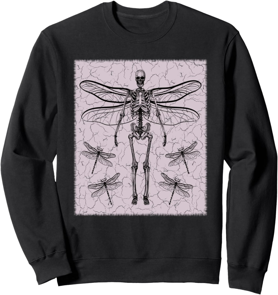 Skelett Fee Libelle Grunge Fairycore Ästhetik Goth Gothic Sweatshirt
