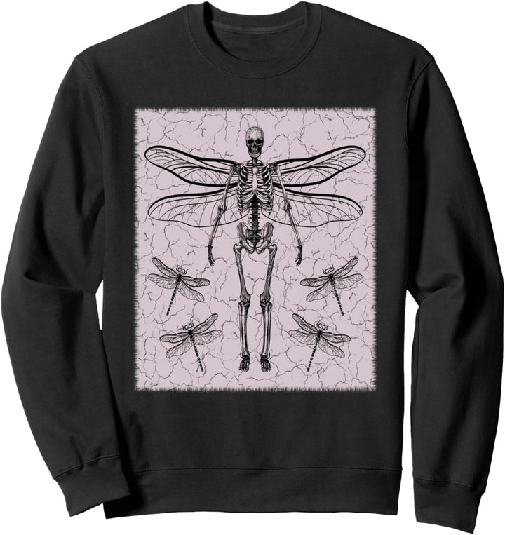Skelett Fee Libelle Grunge Fairycore Ästhetik Goth Gothic Sweatshirt