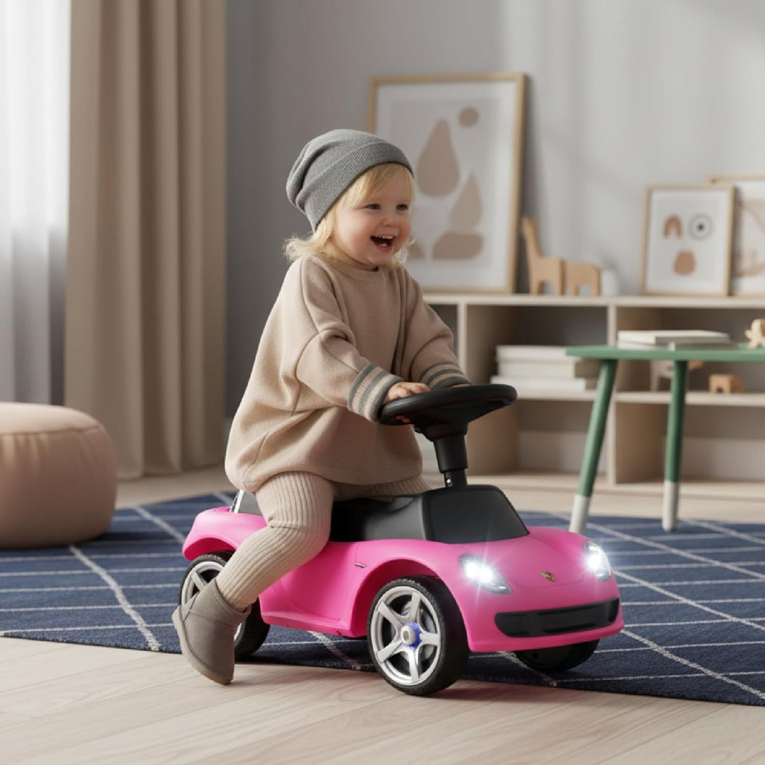 sun baby Rutschauto ab 18 Monaten – Porsche Carrera GT – Lenkrad mit Knöpfen, Scheinwerfer, realisti