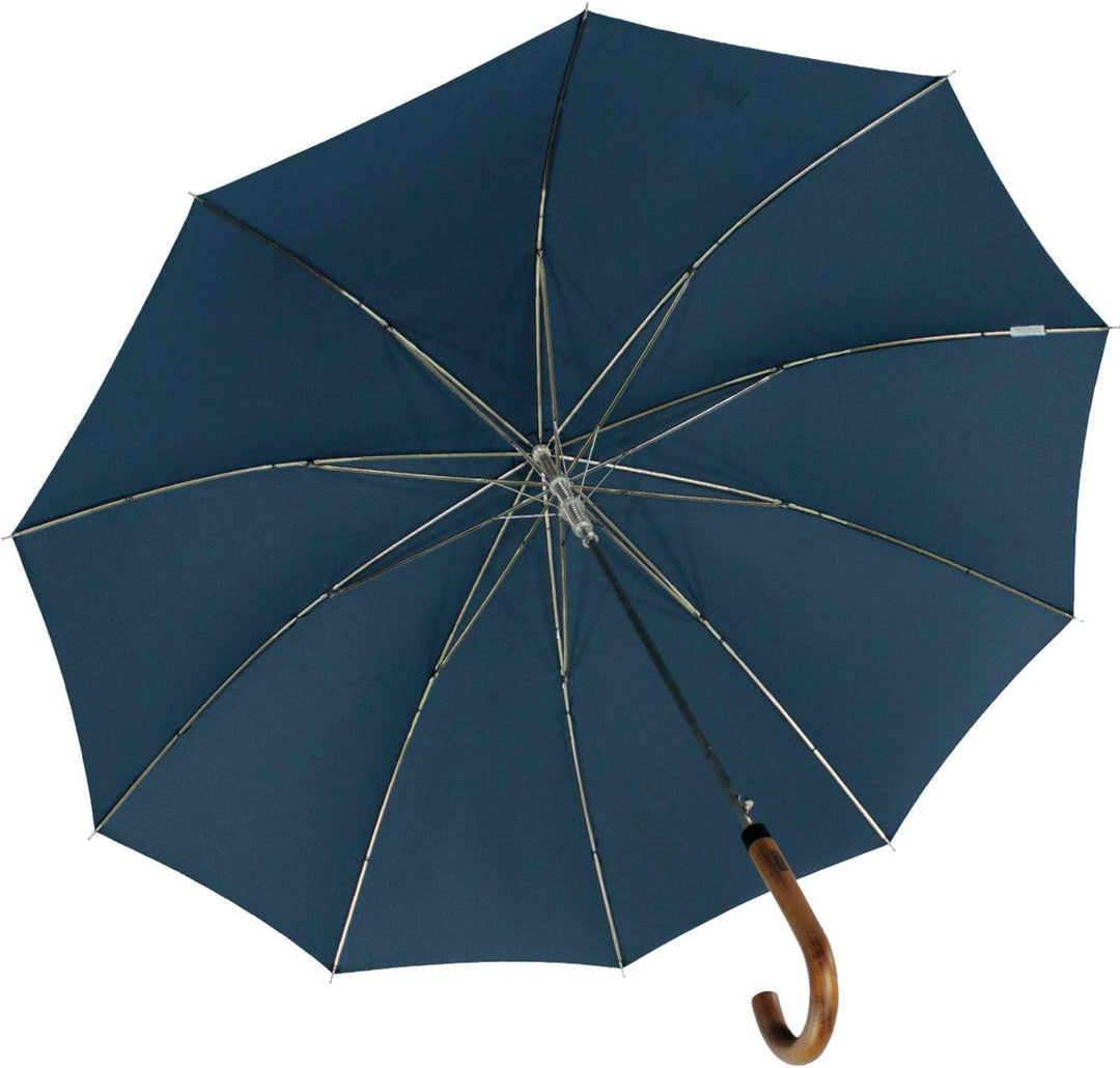 iX-brella Herren Stockschirm Automatik mit Echtholz-Rundhakengriff Dunkelblau insignia blue, insigni