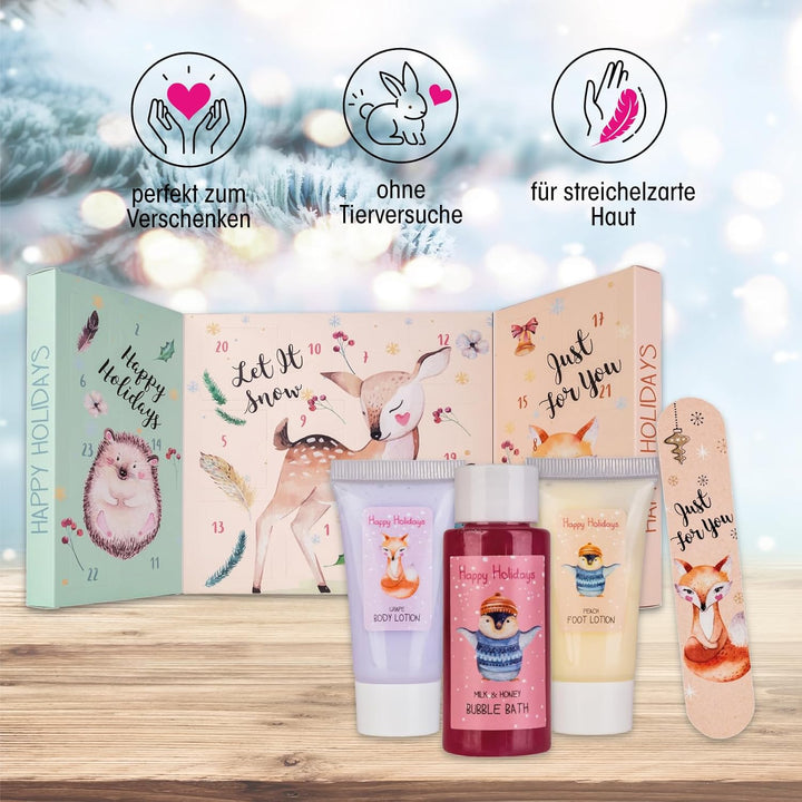 Accentra Pflege Adventskalender 2025 für Kinder, Adventskalender für Mädchen mit 24 Pflegeprodukten