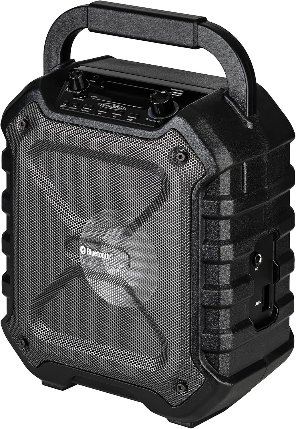 REFLEXION PS06BT kompakte PA-Anlage, mobil mit Akku, Lichteffekten und Karaoke-Funktion, inklusive M