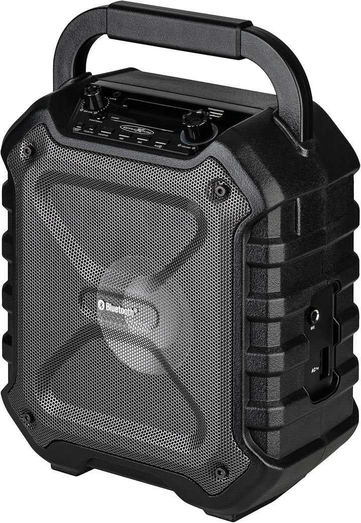 REFLEXION PS06BT kompakte PA-Anlage, mobil mit Akku, Lichteffekten und Karaoke-Funktion, inklusive M