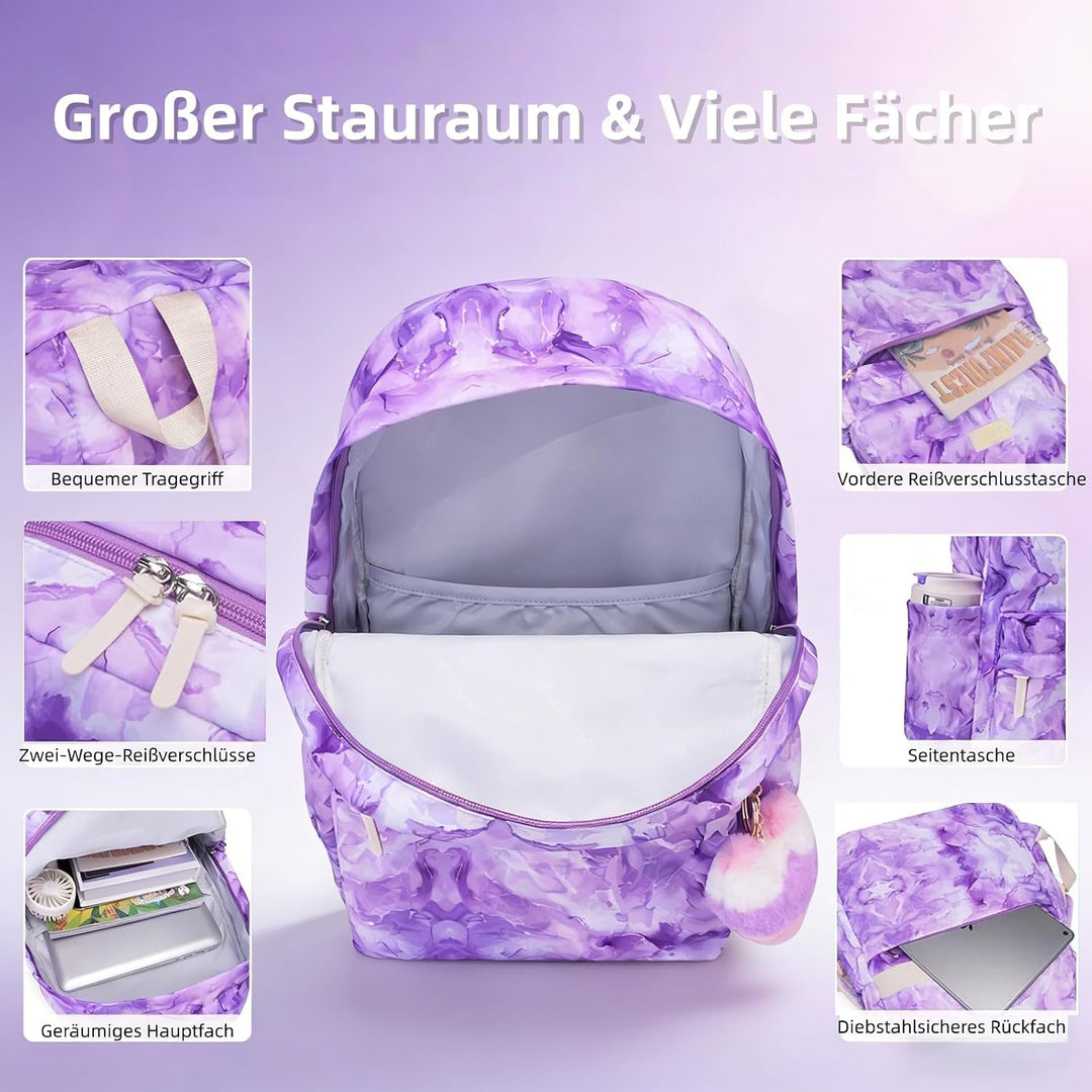 SUN EIGHT 30L Laptop-Rucksack Damen, Wasserabweisender Schulrucksack für Schule, Uni & Reise, Grosse