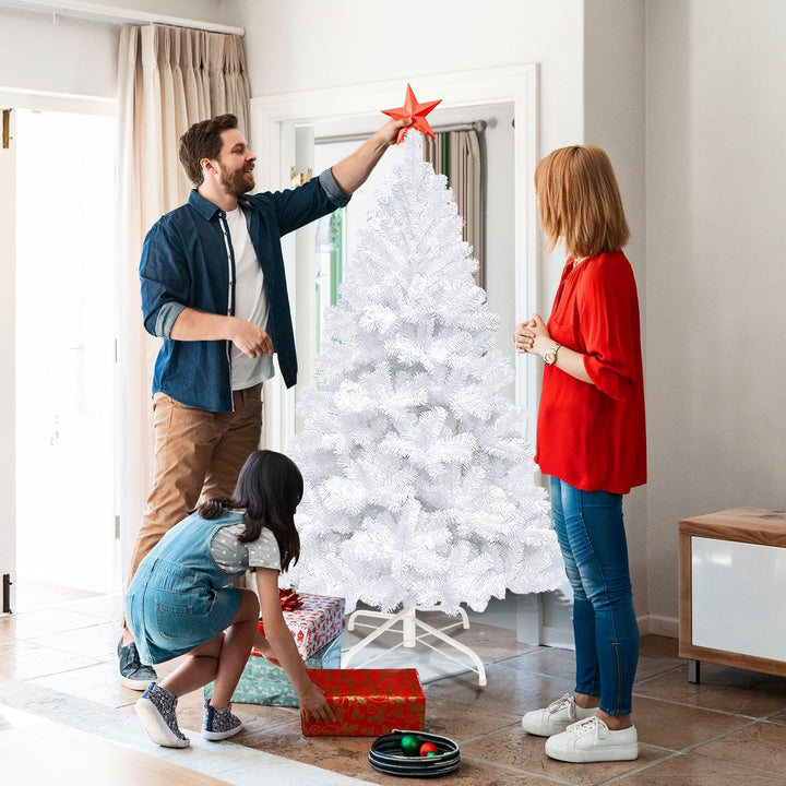 Gimisgu künstliche Weihnachtsbaum, 150cm PVC Künstlicher Christbaum mit 350 Spitzen, Einfacher Aufba