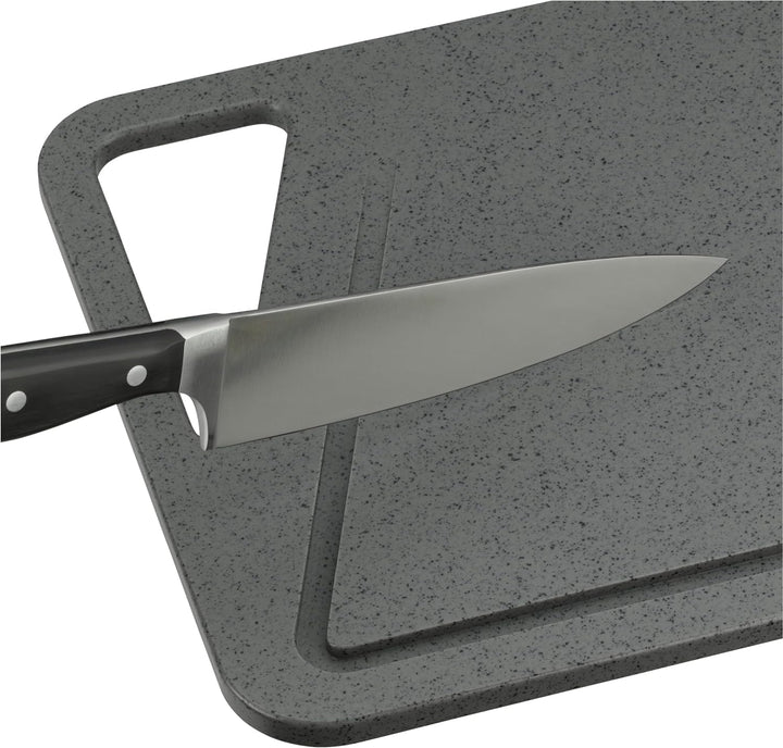 WMF Schneidebrett 45 x 30 cm, rechteckig, Kunststoff, Tranchierbrett mit Saftrillen, praktischer Gri