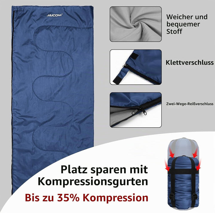 JAICOM Schlafsack - Kleines Packmass Deckenschlafsack, Sommerschlafsack 800g | Leicht &amp; Dünn Schlafs