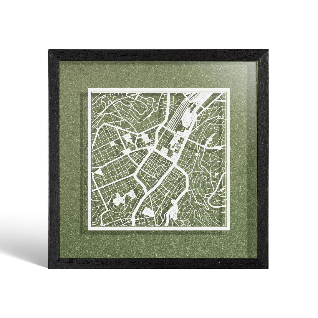O3 DESIGN STUDIO - Marco de Papel para mapas, 22,8 x 22,8 cm, en Caja de Regalo, Fondo, autocambiant