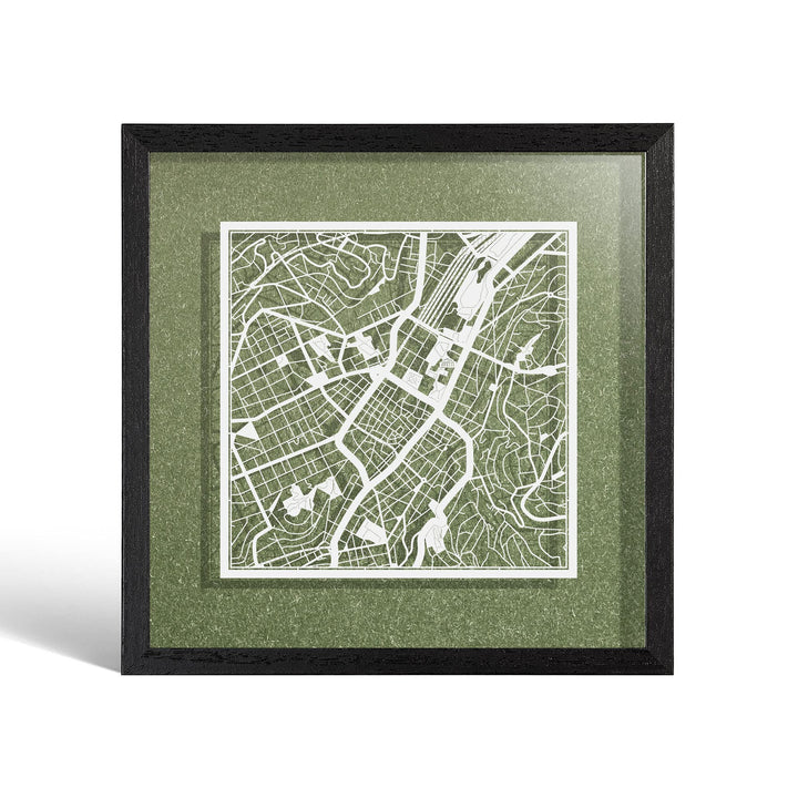 O3 DESIGN STUDIO - Marco de Papel para mapas, 22,8 x 22,8 cm, en Caja de Regalo, Fondo, autocambiant