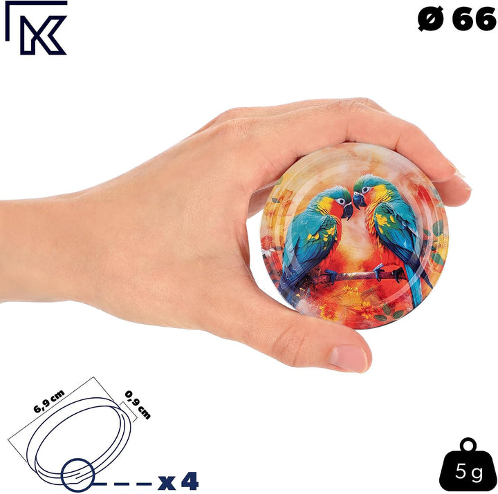 KADAX 50er Set Einmachgläser 315ml TO66, Marmeladengläser Vorratsgläser Mason Jar mit Schraubdeckel,