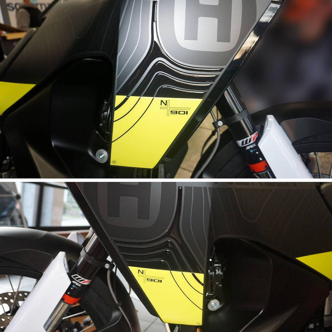 labelbike - 3D Aufkleber Protektoren Motorrad-Tankseitenabweiser kompatibel mit Husqvarna Norden 901