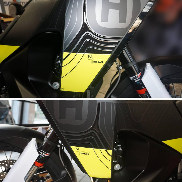 labelbike - 3D Aufkleber Protektoren Motorrad-Tankseitenabweiser kompatibel mit Husqvarna Norden 901