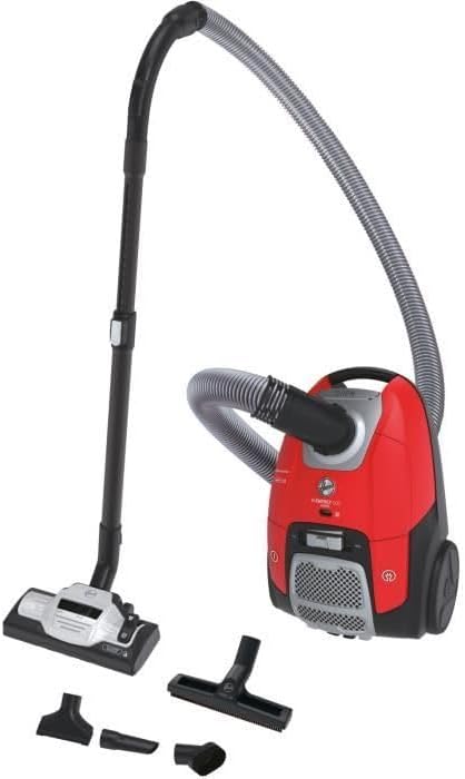 Hoover Bodenstaubsauger mit 3,5 L Beutel – leiser Staubsauger (69 dBA) mit automatischem Beutelentso