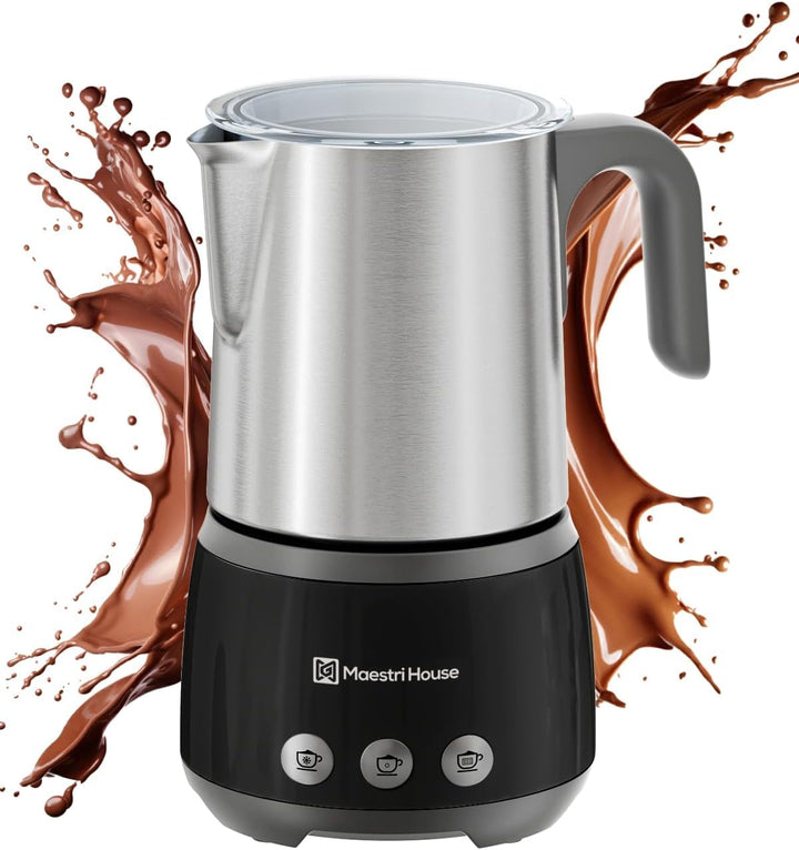 Maestri House Milchaufschäumer, 500ml 4-in-1 Elektrischer Milchschäumer, 600W Smart Touch Control fü
