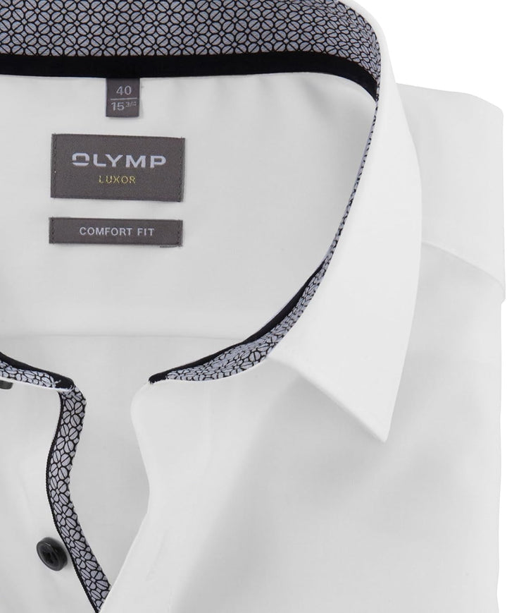 OLYMP Herren Oberhemd Langarm Luxor,Chambray,Comfort fit,New Kent 41 Anthrazit, 41 Anthrazit