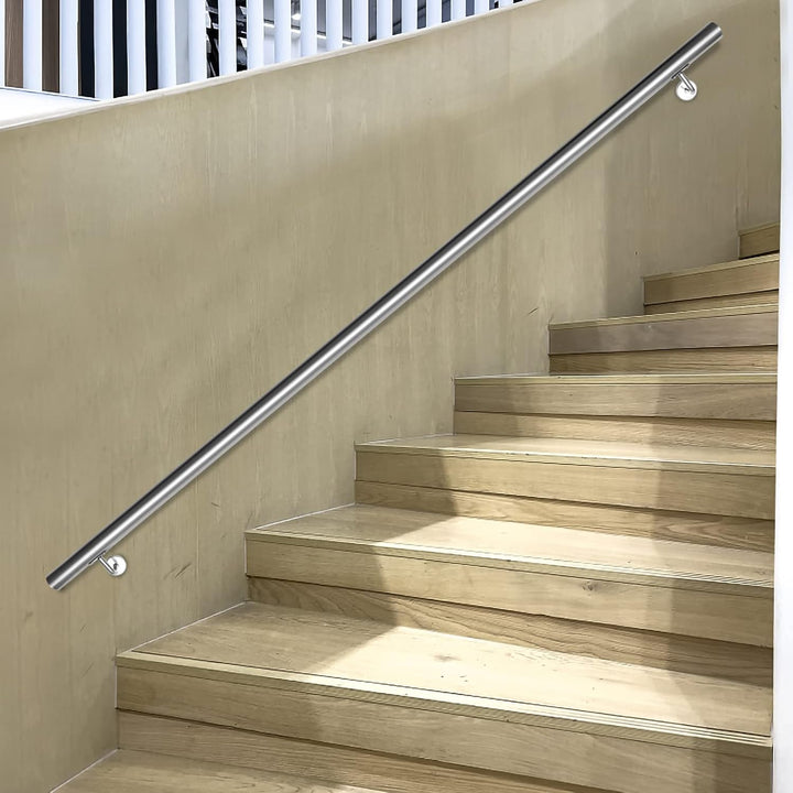 Ansobea Handlauf 180cm,Edelstahl Treppengeländer langer Geländer, für Innen- und Aussentreppen,Handl