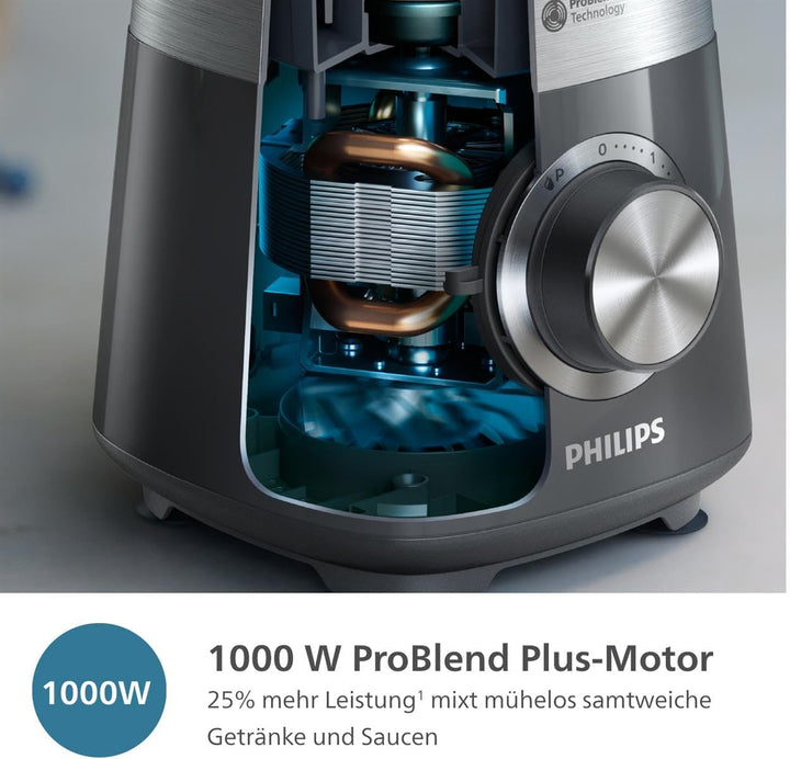Philips 5000-Serie Standmixer - 1000 W. 2L maximales Fassungsvermögen. ProBlend Plus-Technologie. Sp