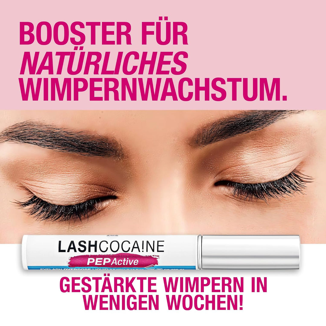 LASHCOCAINE PEP ACTIVE - Wimpernserum ohne Hormone – Schützt & kräftigt die Wimpern - Wimpernbooster