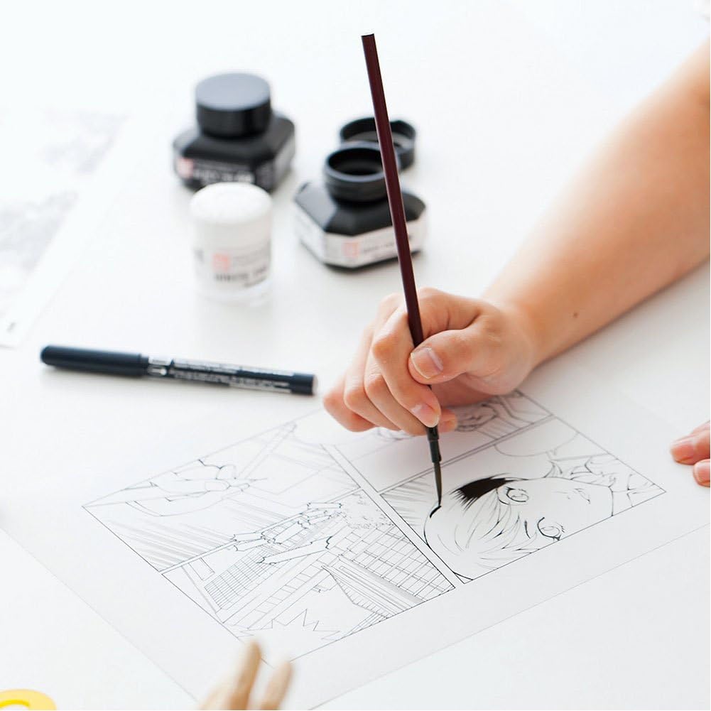 Kuretake Zig Cartoonist Sumi Ink 60ml Bottle - Black