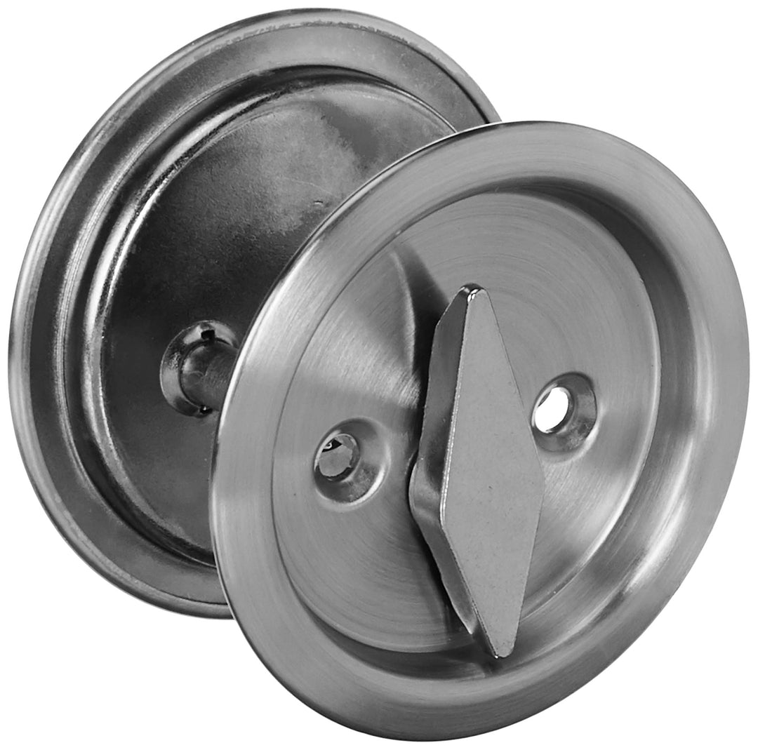 Kwikset 335 rund Bett/Bad Pocket Tür Lock in Satin Nickel Satin / Nickelfarben, Satin / Nickelfarben