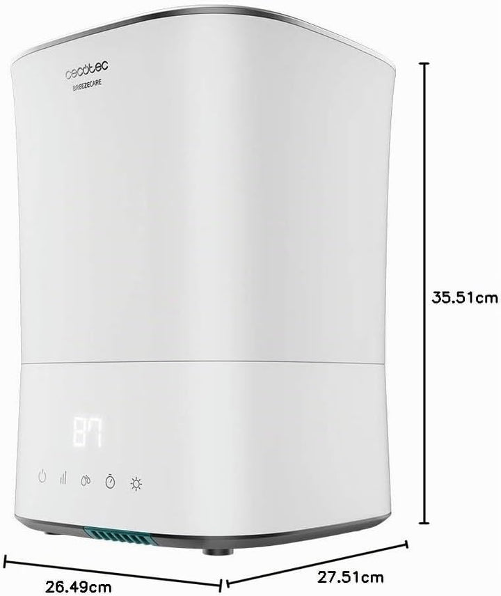 Cecotec Luftbefeuchter BreezeCare 3500 Warm. 5,5 Liter Tank, Luftbefeuchtung von 400 ml/h, Keramikfi