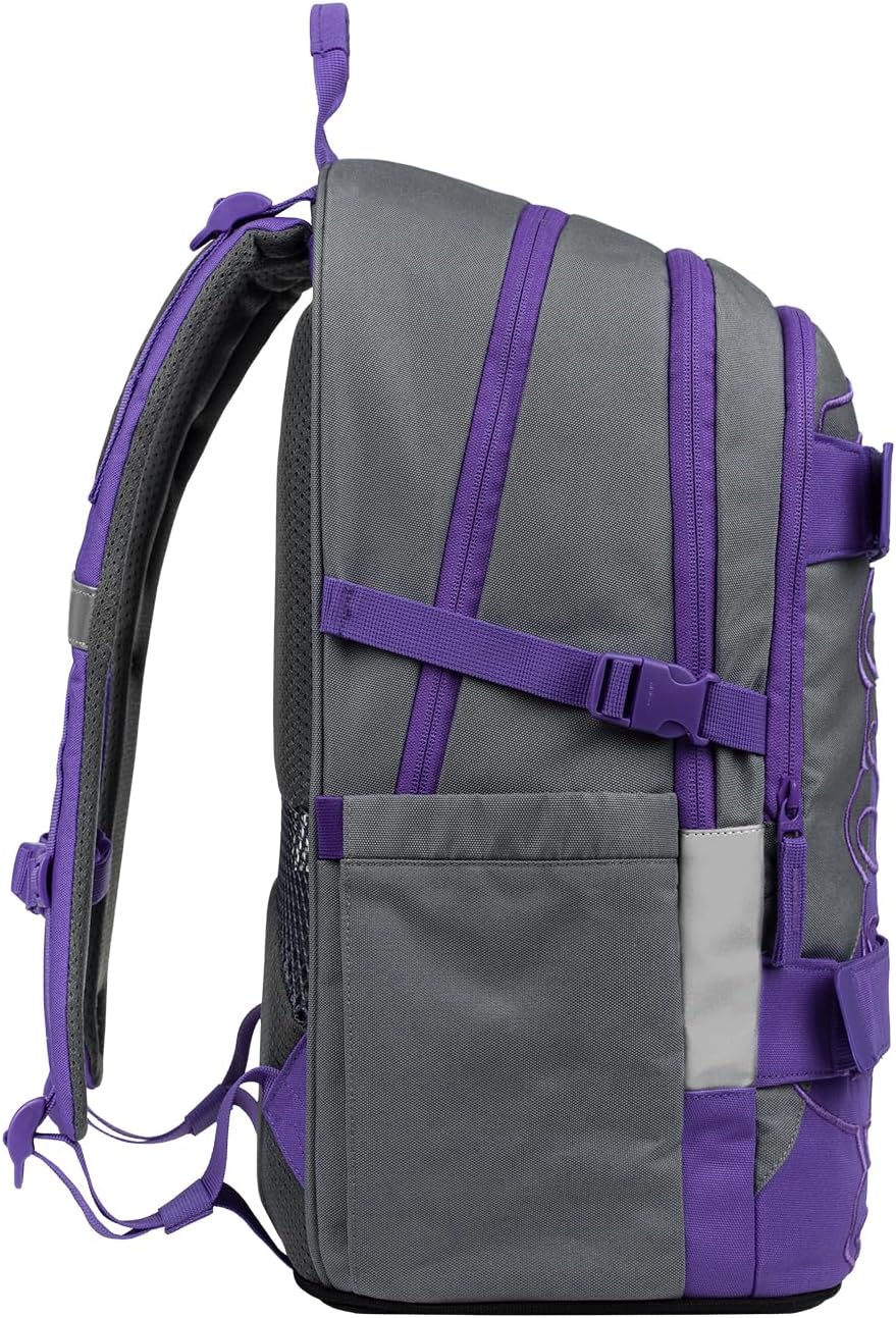 Baagl Schulrucksack Set Mädchen 3 Teilig, Skateboard Rucksack, Schultasche ab 3. Klasse, Grundschule