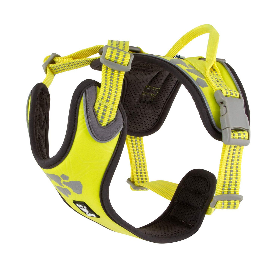 Hurtta Weekend Warrior Hundegeschirr für Grosse Hunde, Neon Gelb 80-100 cm Neon Lemon 32-39 in, Neon