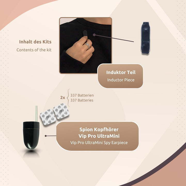 PingaOculto SpionageKopfhörer Bluetooth Prüfung Mini VIP Pro Unsichtbare Kopfhörer Handy Mikrofon -