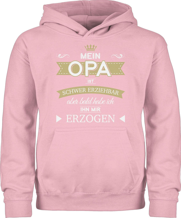 Shirtracer - Kinder Hoodie Jungen Mädchen - Statement Sprüche - Mein Opa ist schwer erziehbar Bald H