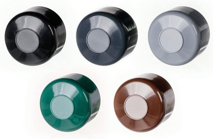 EMFA Zaunpfahlkappe rund 42,4 mm Grau 10 Stück Pfostenkappe rund Zaunpfostenkappen Zaunabdeckung Kun
