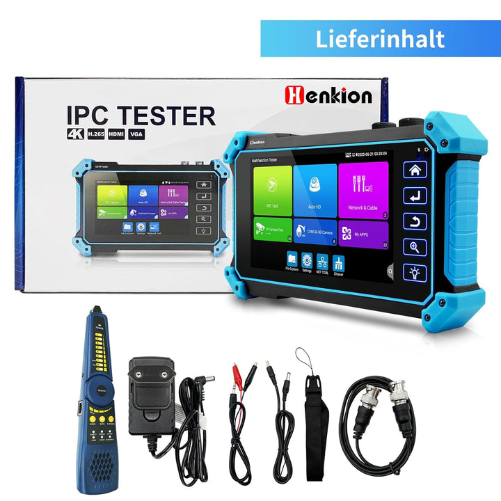 Henkion IPC-5200C Plus CCTV-Kamera-Tester mit 5,4-Zoll-Touchsbildschirm Monitor für 12MP IPC und 4K